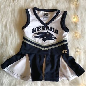 Nevada Wolf Pack Baby Girl Cheerleader Outfit 12M